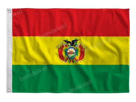 Bandeira da Bolívia com Brasão
