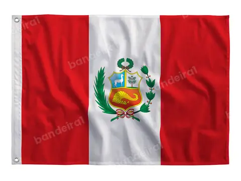 Bandeira do Peru com Brasão